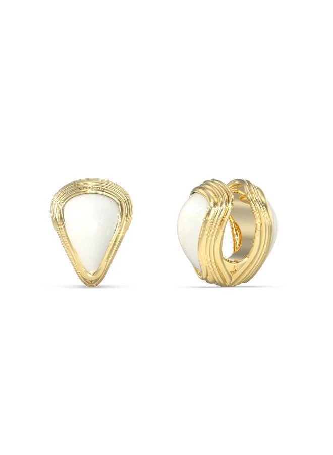 GUESS Logo 23Mm Polished Resin Huggies